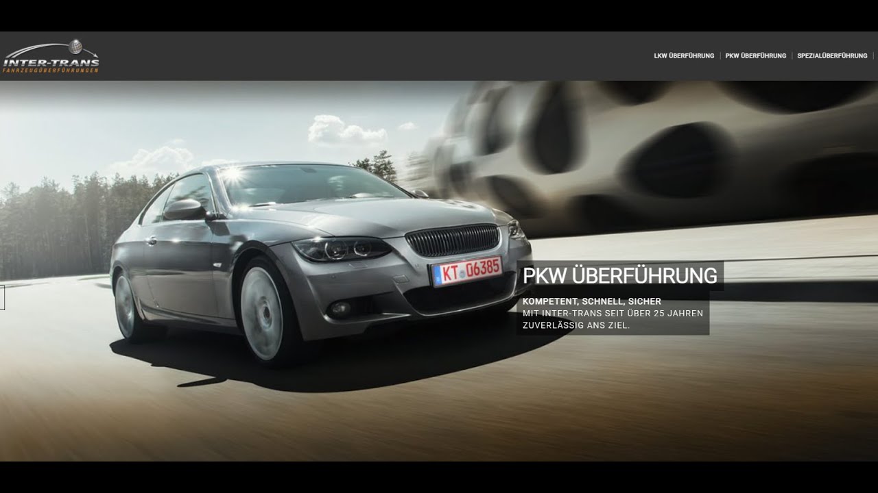 Vorschaubild des Inter-Trans Videos zur Fahrzeugüberführung
