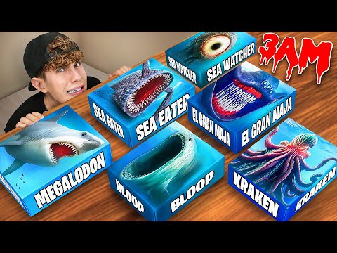 DO NOT OPEN MYSTERY BLOOP SEA EATER EL GRAN MAJA BOXES at 3 AM!!