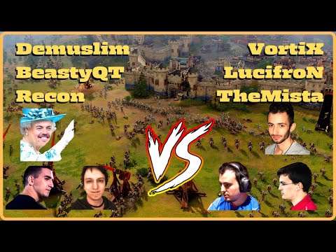Age of Empires 4 - 3v3 DeMuslim, BeastyQT, RecoN vs VortiX, LucifroN, TheMista