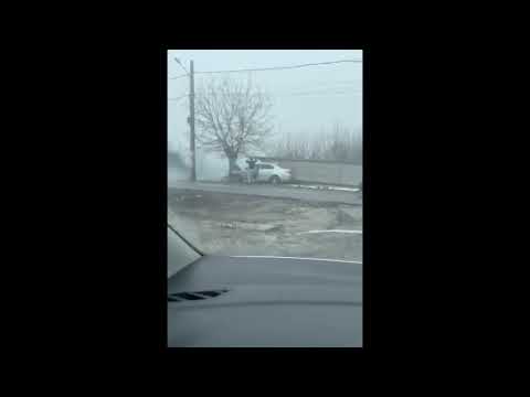 Accident rutier în Viișoara, județul Constanța. Un BMW a intrat într-un pom