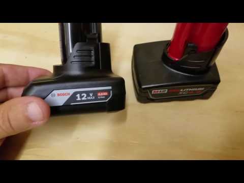 Milwaukee vs.Bosch 12v 4.0ah Battery Comparison