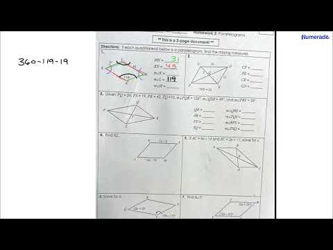 Homework 2 Parallelograms