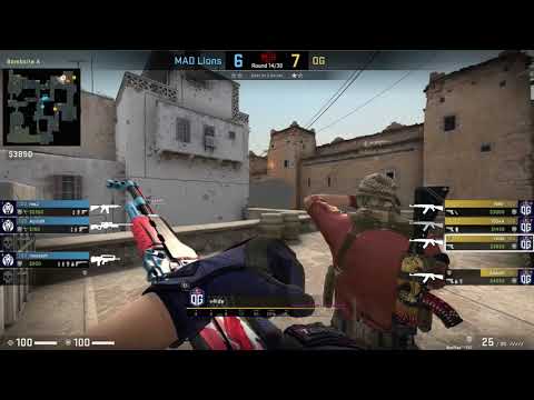 CSGO GOTV POV OG.VALDE(25/13) VS MAD LIONS DUST 2 ESL One Cologne 2020 Europe