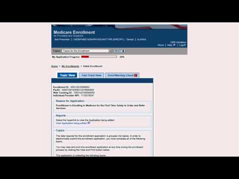Part of a video titled Medicare Provider Enrollment Through PECOS - YouTube