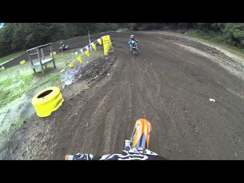 Eric Franklin Jr. Racing at Winchester Speed Park 50cc 4-6 class moto 2    9/14/13