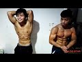 Upper Body Workout Routine and Muscle Flexing