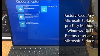 Factory Reset Microsoft Surface Pro Easy Method Windows 10/11 | Factor