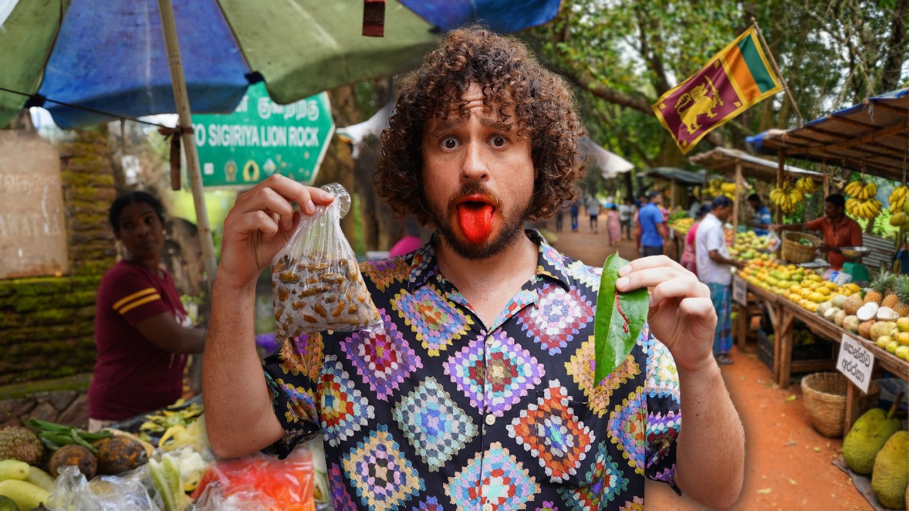 Probando comida callejera en SRI LANKA: ¡hojas que te hacen volar! 🇱🇰