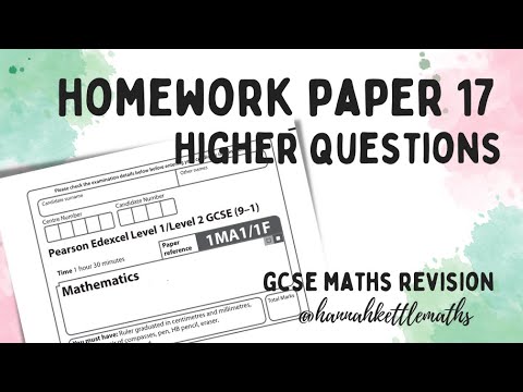 Half Past Paper - Week 17 - Higher (Calculator) Edexcel GCSE Maths - Maths Revision