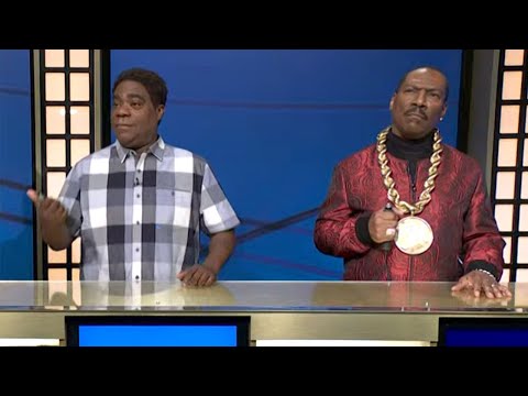 Eddie Murphy's Tracy Morgan & MAGA Tom Hanks Dominate 'Black Jeopardy' on SNL 50 Celebration