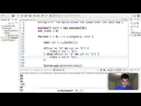 Practice Java Program - Java Pangram Program #59