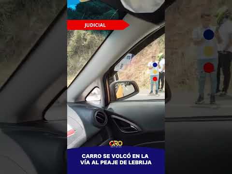 Carro se volcó en la vía al peaje de Lebrija | Oro Noticias