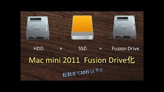 起動20秒!!! Mac mini Mid2011 SSD増設&メモリ交換 +α Fusion Driveを組んでみた！ (Memory Upgrade)