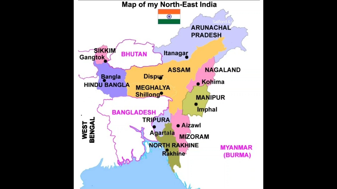 MAP of my North-East India