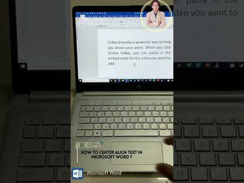 How to center align text in Microsoft Word?