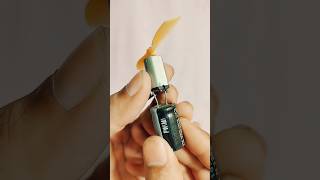 DC motor run with capacitor #shorts