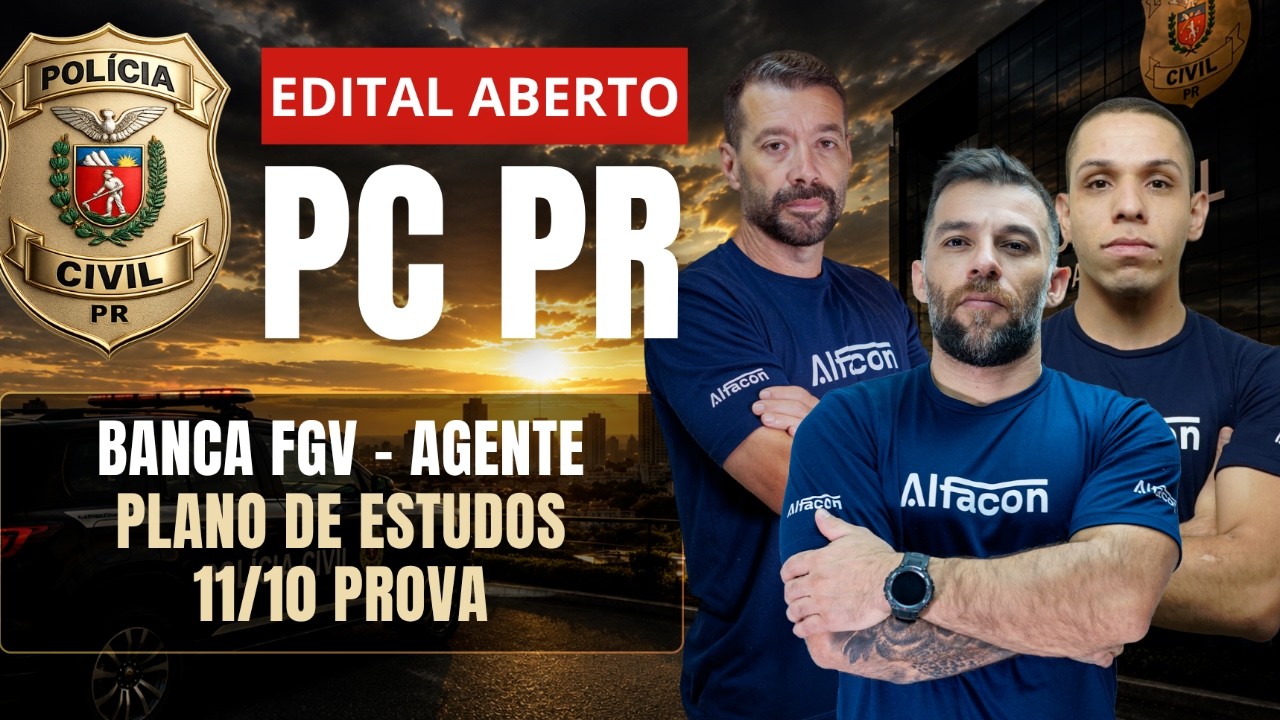 Edital Aberto PCPR Agente: Plano de Estudos Aprovação com Julian, Jonathann e Walisson