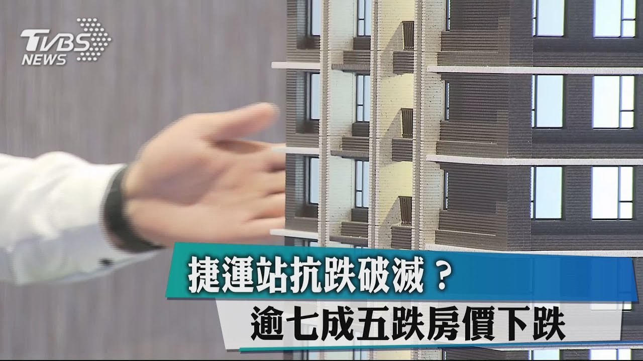 捷運站抗跌破滅? 逾七成五跌房價下跌
