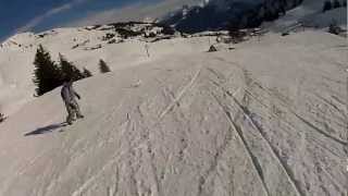 preview picture of video 'Snowboarding on the Swiss Alps'