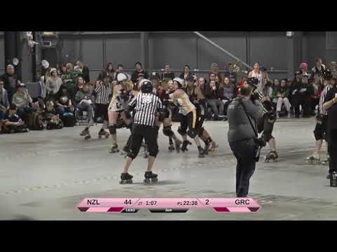 Roller Derby World Cup 2018 Greece vs. Aotearoa (New Zealand)