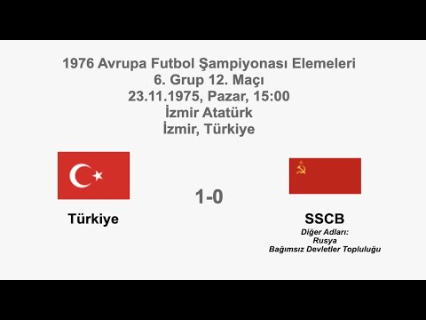 Turkey 1-0 CCCP [HD] 23.11.1975 - UEFA EURO 1976 Qualifying Round 6th Group 12th Match