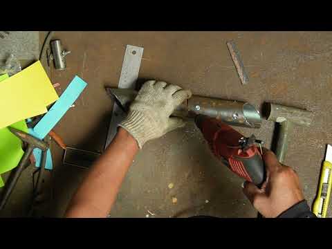 How to connect 2 iron pipes using drilling