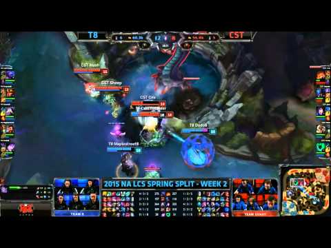 Baron Teamfight #2 Jesiz Ahri play - T8 vs CST Game 1 (NA LCS Spring 2015)