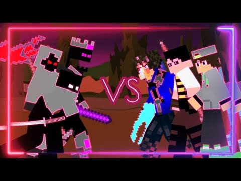 Secret Team VS Rain, Sasha and Jeffvix||Minecraft / Stick nodes Animation||