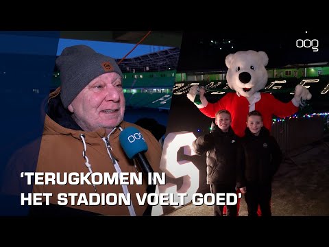 Supporters keren terug in Euroborg voor kerstwandeling