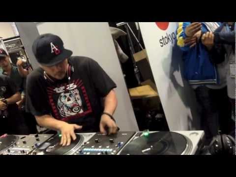NAMM 2013 - Mixmaster Mike at the STOKYO booth.