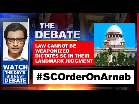 Law Cannot Be Weaponized Dictates SC In Their Landmark Judgment | Arnab Goswami Debates