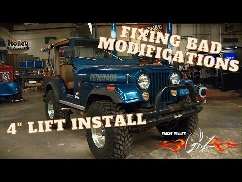 Fixing Bad Modifications & Jeep CJ5 4\" Lift Installation - Stacey David's Gearz S15 E2