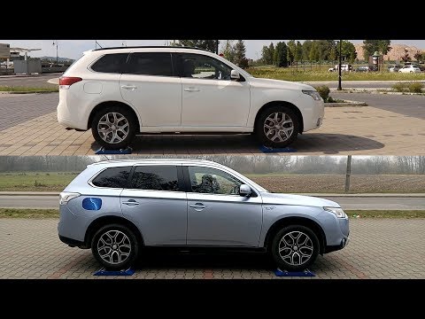 SLIP TEST - Mitsubishi Outlander PHEV S-AWC - 2014 vs 2015 - @4x4.tests.on.rollers