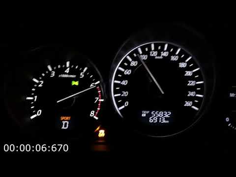 Mazda 6 2.5 2015 acceleration 0-100 km/h