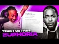 TRASH or PASS! Kendrick Lamar ( Euphoria Drake Diss ) [REACTION!!!]