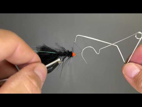 Perhonsidonta Musta Leech   Flytying Black Leech