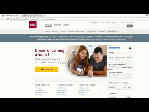 How to login into BB&T Corporation banking online...