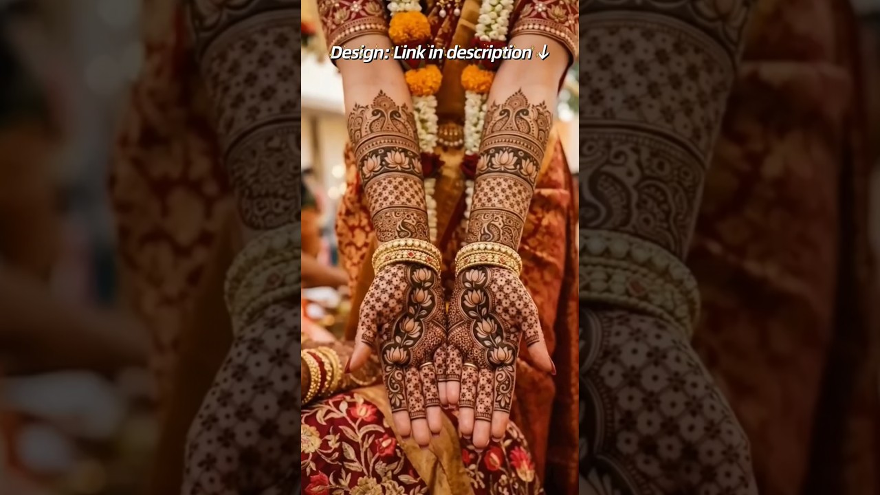 Beautiful Royal Bridal Mehndi Design | Lotus, Peacock &; Jaali Full Hand Henna Video