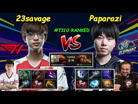 23savage vs Paparazi - T1 Elephant Carry Battle TI10 Bucharest Ranked Dota 2 pro Gameplay