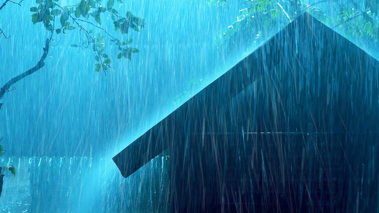 Beat Stress Within 5 Minutes to Deep Sleep with Heavy Rain & Thunder Sounds on a Tin Roof at Night