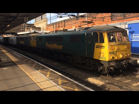 Freightliner 86612 & 86613 Passing Through Maryland Hauling A Container Train 18/2/2020