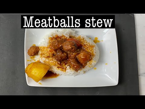 How to make meatballs stew the Guinean 🇬🇳 way / meatballs / chicken meatballs / Rougisto