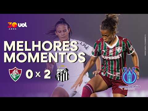 Gols e lances de Fluminense x Santos