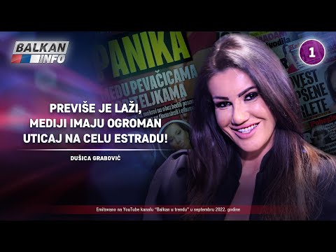 INTERVJU: Dušica Grabović - Previše je laži, mediji imaju ogroman uticaj na estradu! (24.9.2022)