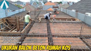 The size of the concrete blocks and the number of concrete blocks for the boarding house