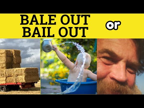 🔵Bail Out - Bale Out - Bail Out Meaning - Bale Out Examples - Bail Out in a Sentence -Phrasal Verbs