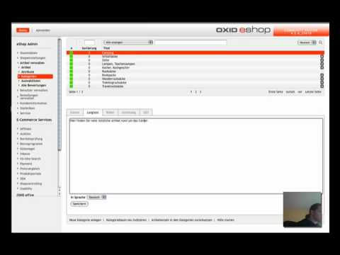 Kategorien erstellen in OXID eShop