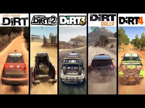 DiRT vs DiRT 2 vs DiRT 3 vs DiRT Showdown vs DiRT Rally vs DiRT 4 - Gameplay Comparasion (HD)