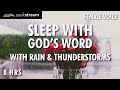 Bible Verses With Rain For Sleep And Meditation NO MUSIC FEMALE VOICE