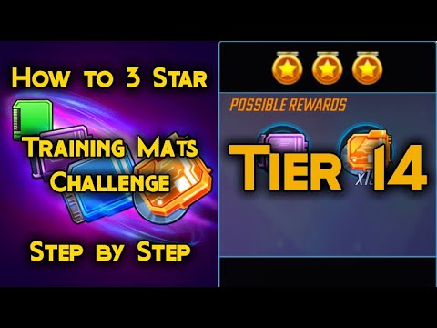 How to 3 Star: Training Mats Challenge - Tier 14 | Easy Mode | Marvel Strike Force | MSF